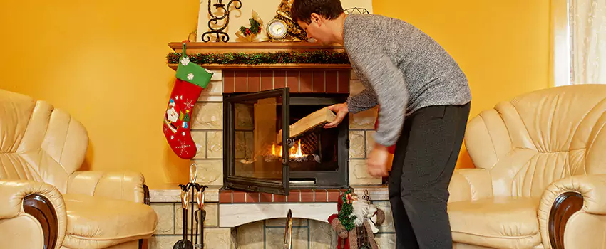 Rusted Metal Fireplace Restoration in Panama City, Florida